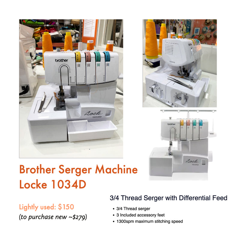 Brother Serger Machine - Locke 1034D