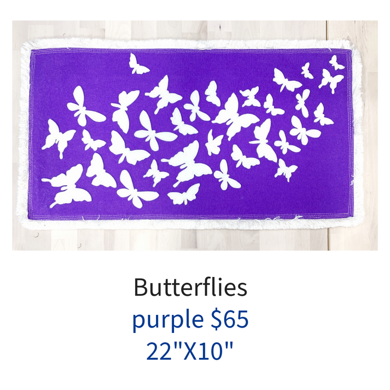 Butterfly Lumbar Pillow - Purple