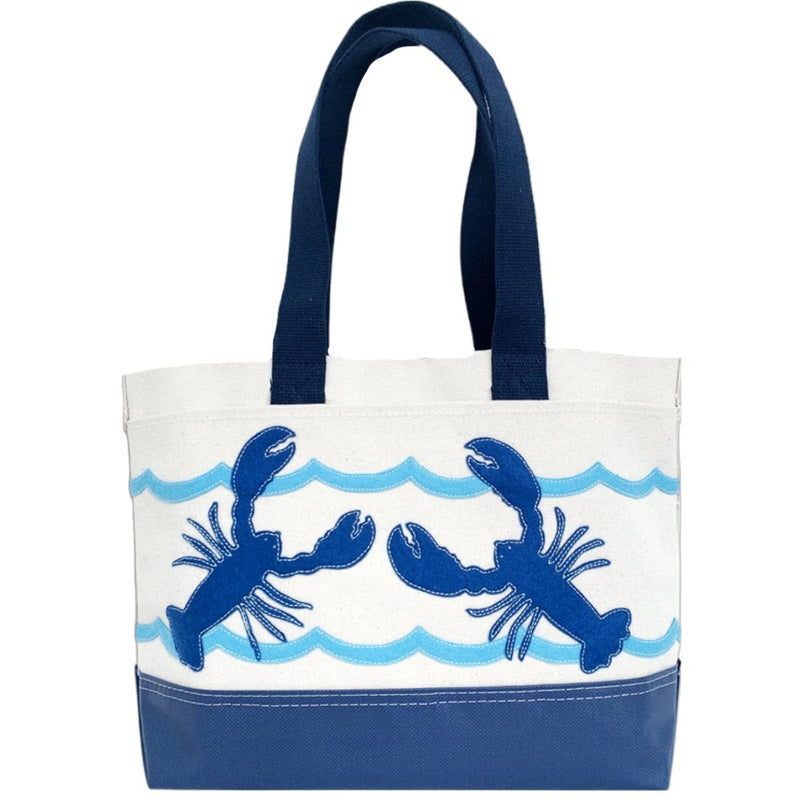 Tote Bag - Lobster Yin Yang - Natural + Blue