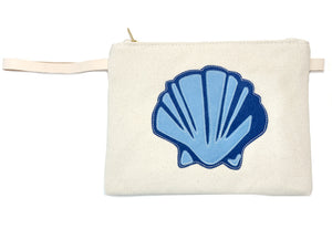 Wristlet - Seashell - Natural + Blue