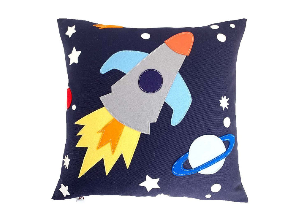 Rocket Ship Pillow - Multi