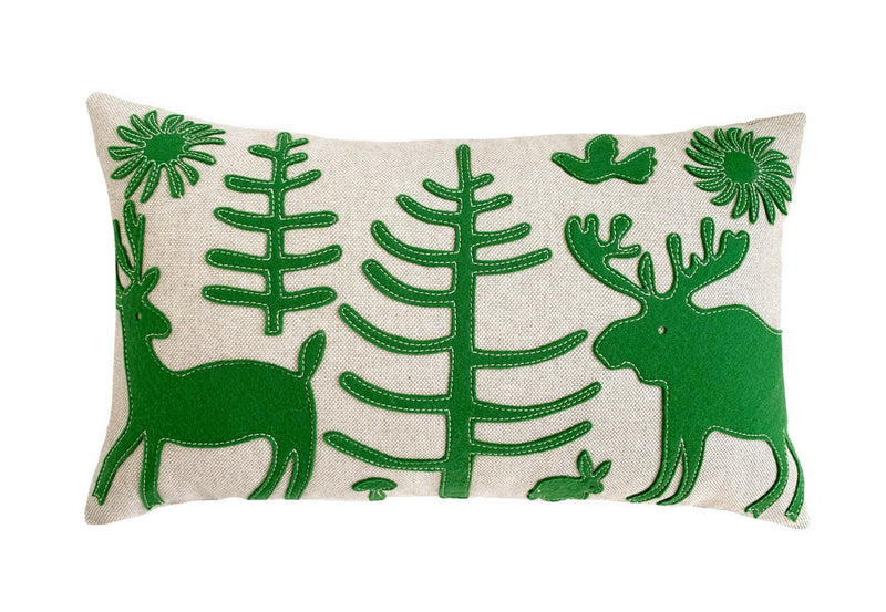 Mexican Woodland Pillow - Green