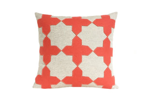 Moroccan Star Pillow - Coral