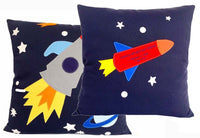 Rocket Ship Pillow - Multi